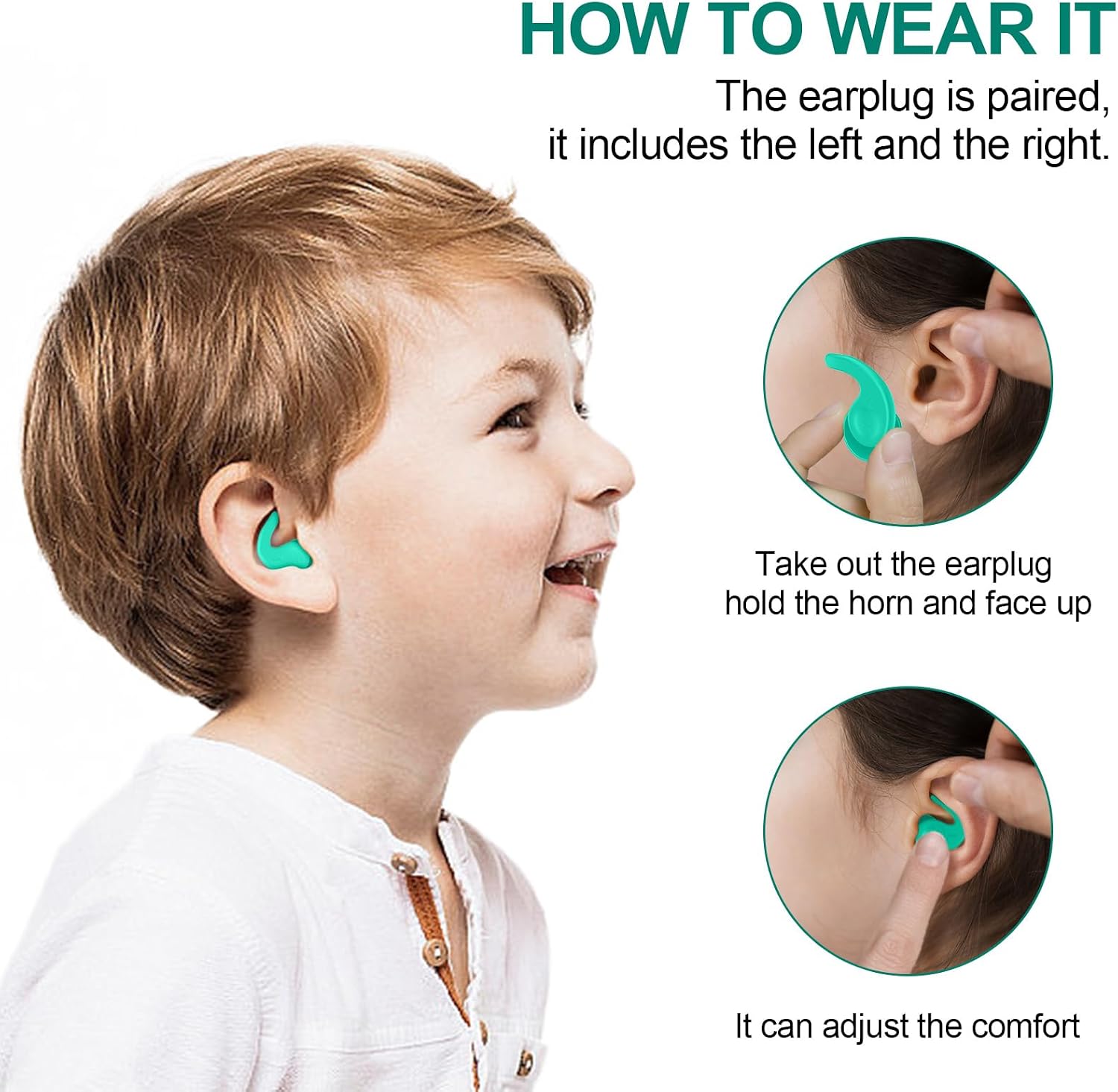 Thumbnail 3 de Kids Swimming Ear Plugs (3 Pairs) – Reusable Silicone Ear Protection for 4–12 Years