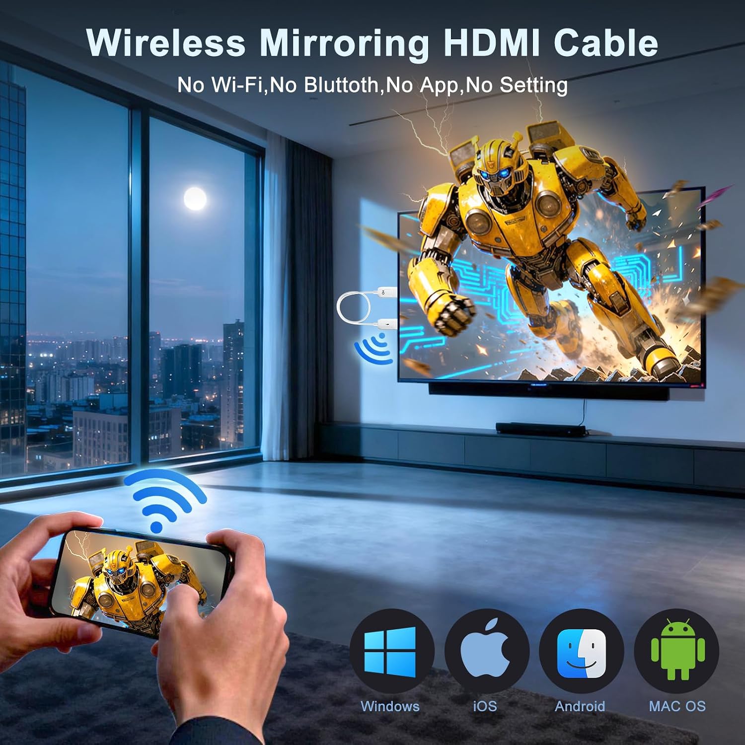 Detalle 2 de Wireless HDMI Display Adapter for iPhone 4K