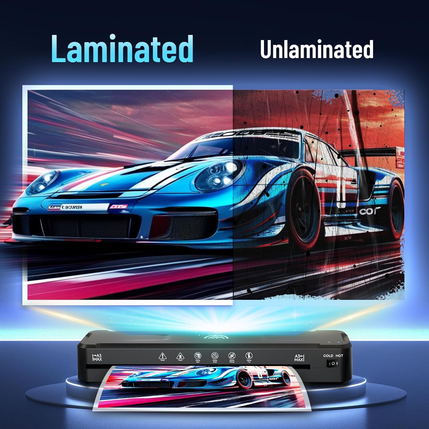 Thumbnail 5 de A3 Laminator Machine with 30 Laminating Sheets, Fast Warm-Up No Jam Laminator, 11x17 Cold & Thermal Laminating Machine for Home School Office
A3 Laminator Machine with 30 Laminating Sheets, Fas…