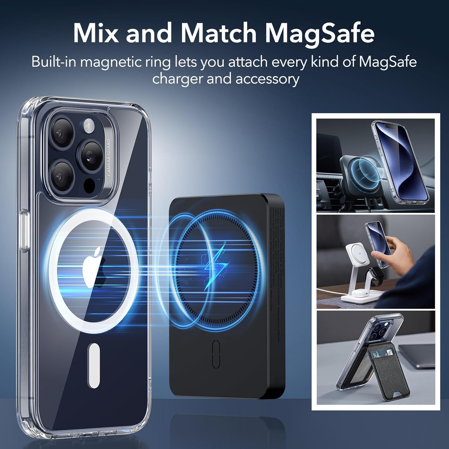 Thumbnail 5 de ESR iPhone 15 Pro Clear MagSafe Case