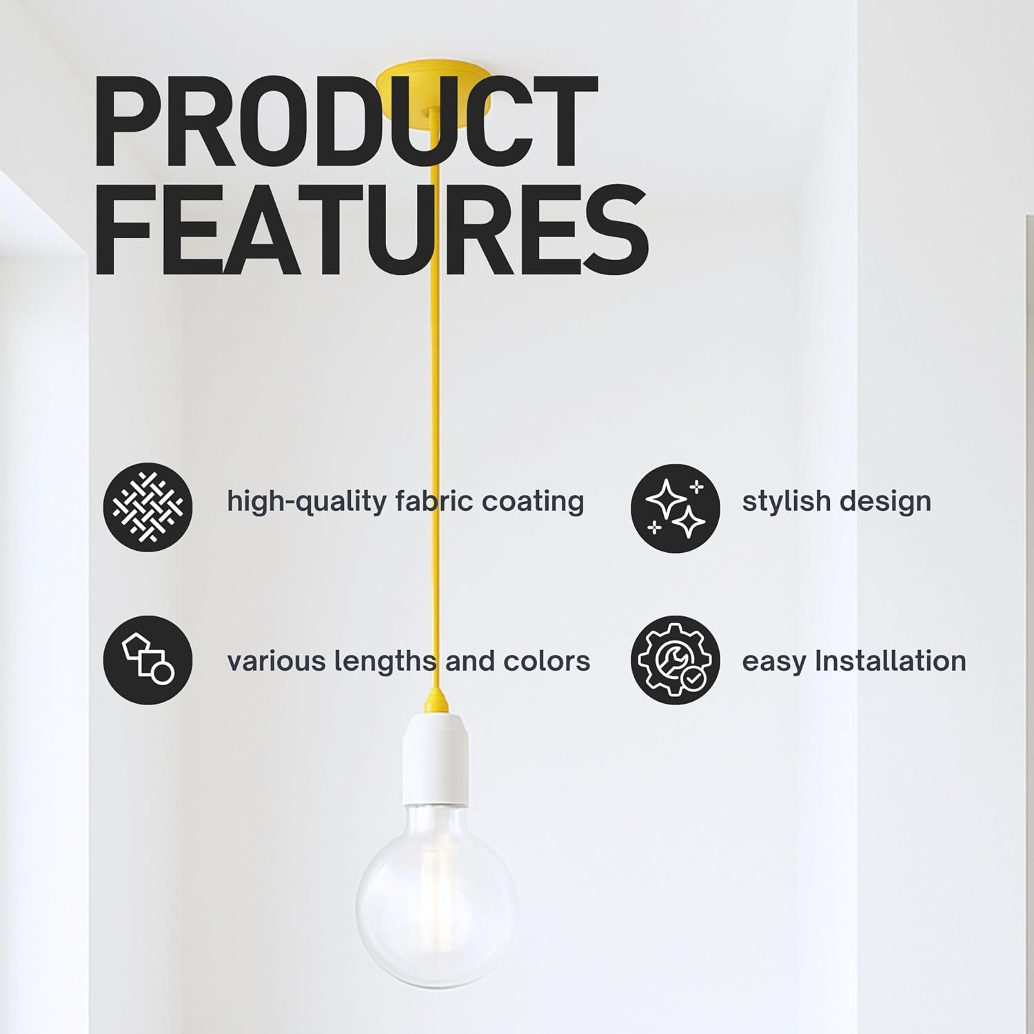 Thumbnail 4 de Smartect 2-Core Braided Electrical Cable, White, 3 Metres, 0.75 mm²