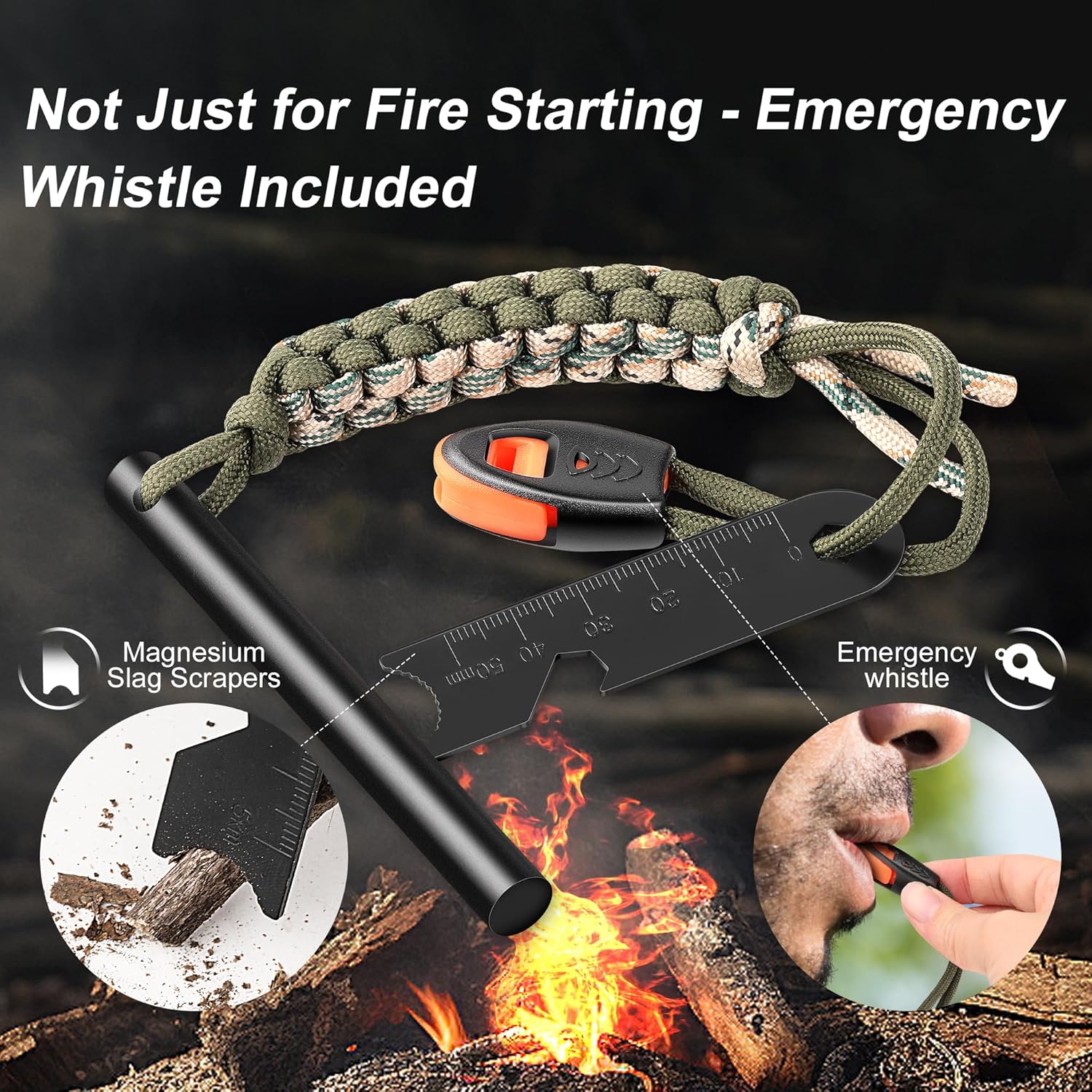 Thumbnail 3 de Clwryviduu Ferro_Rod_02 Fire Starter Kit, 2-Pack with 4-Inch Ferro Rods