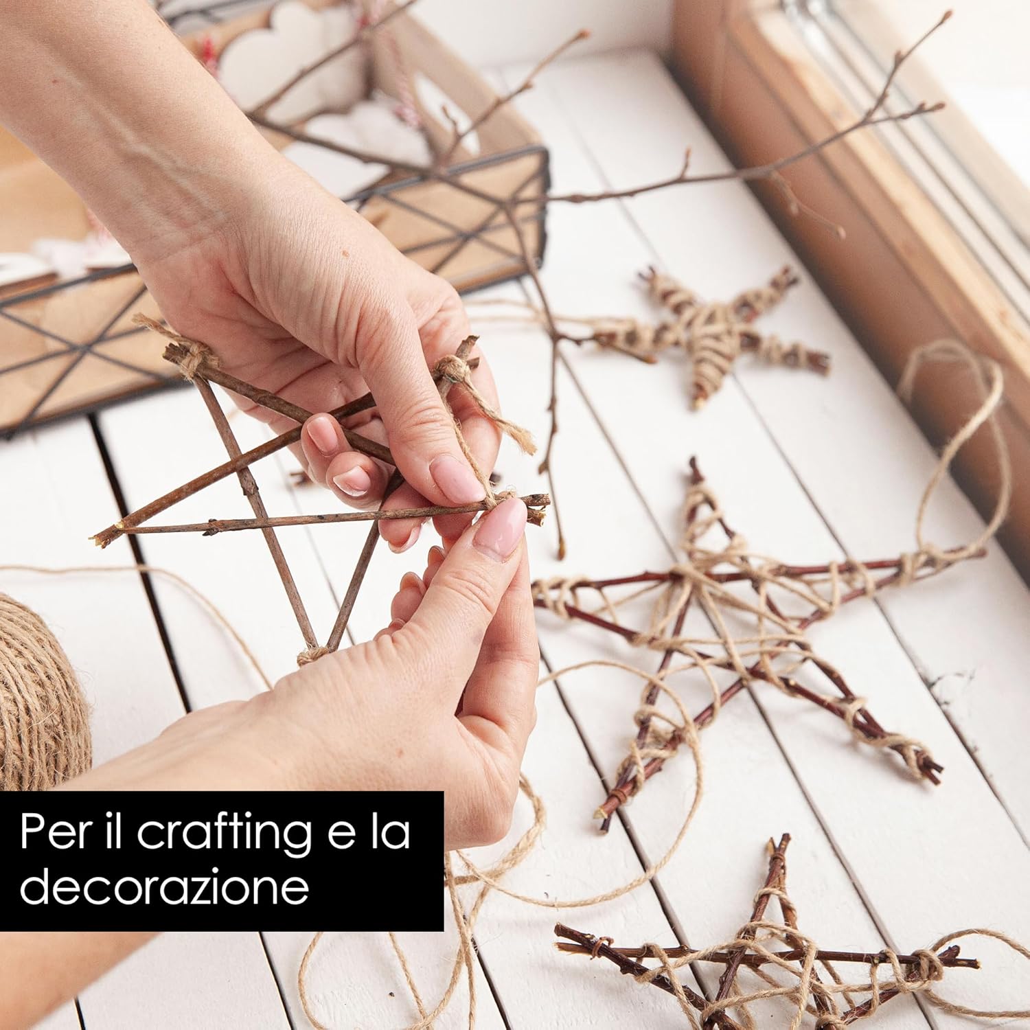 Thumbnail 2 de OfficeTree 500m Spago Juta 2mm – Filo Juta, Corda Naturale per DIY e Decorazioni