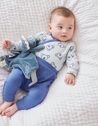 Detalle 2 de NOUkies Doudou bébé et Enfant - Doudou Dinosaure Bleu Ops, éveil et sommeil – Marionnette neztroublant