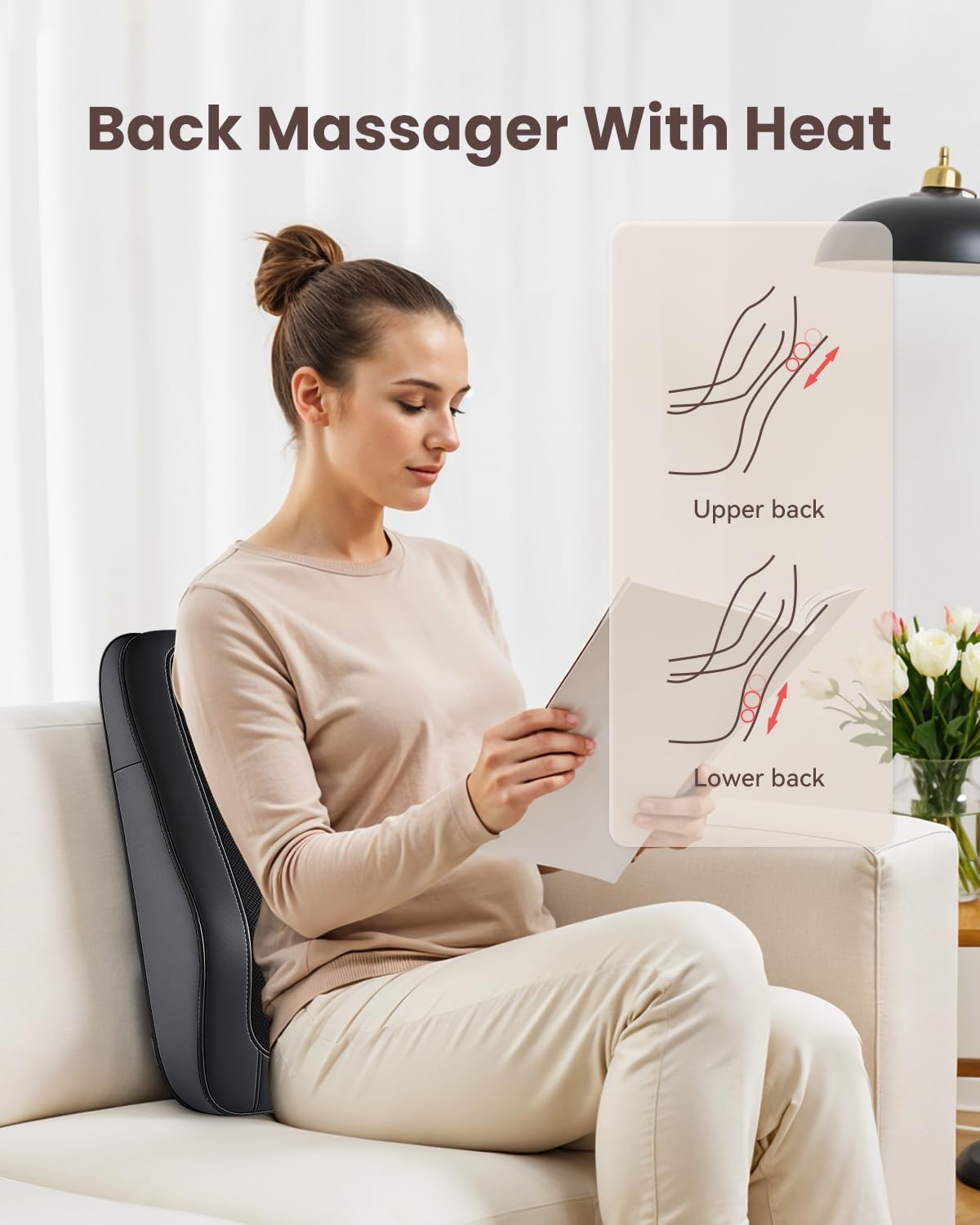 Detalle de COMFIER back massager with heat