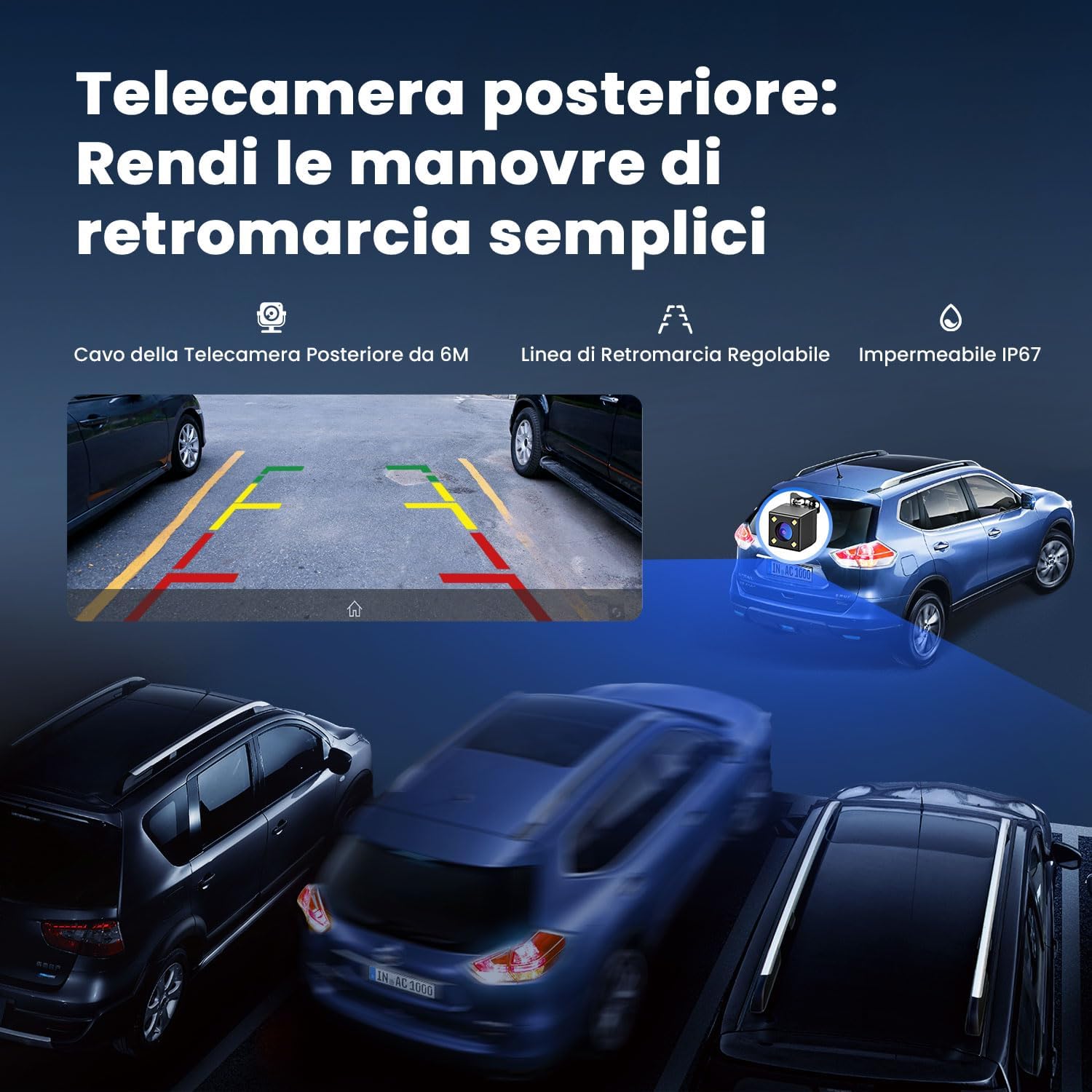 Thumbnail 5 de Krunia Schermo Portatile Wireless 9,26" per CarPlay e Android Auto con OTA e telecamera di retromarcia