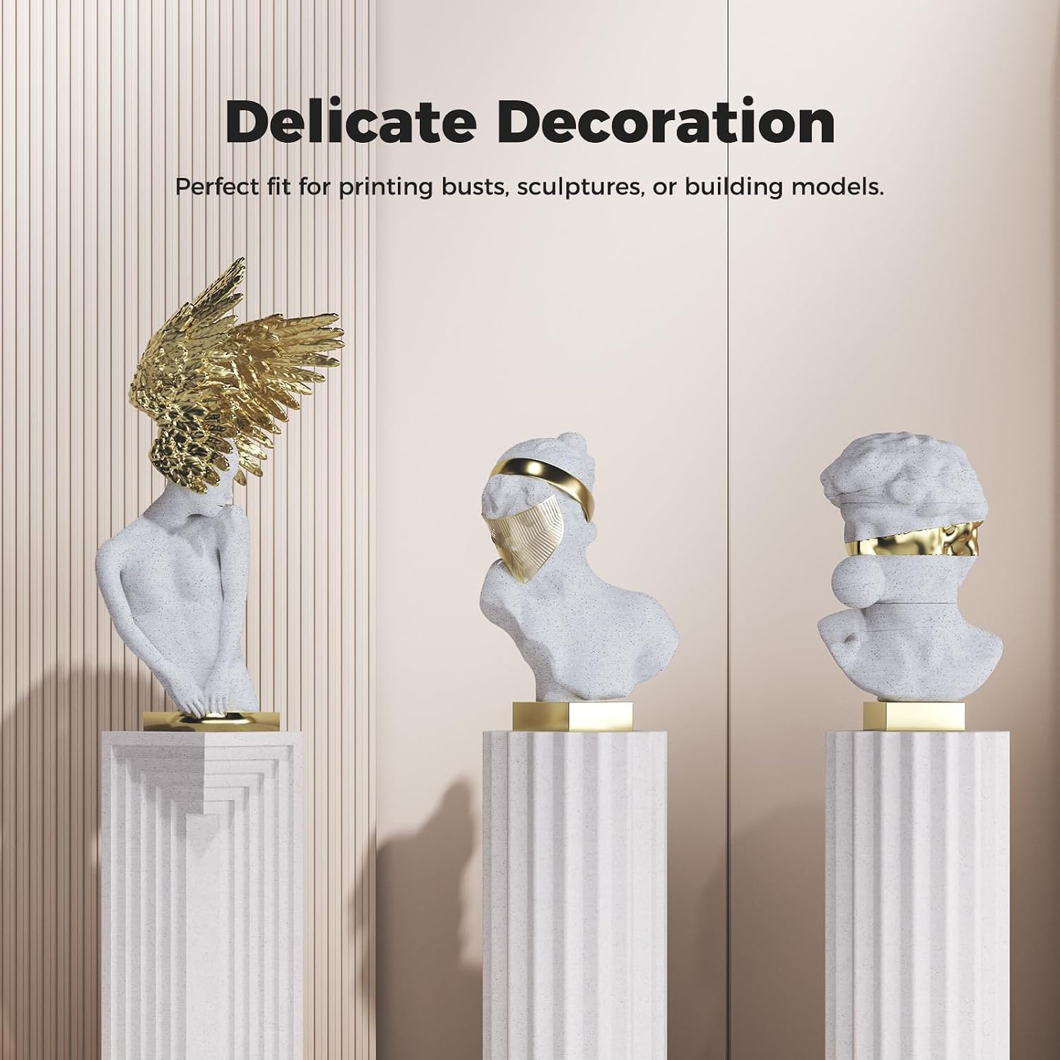 Detalle de Creality Hyper PLA Marble RFID 1.75mm filament (1kg) for 3D printing, natural marble-like texture