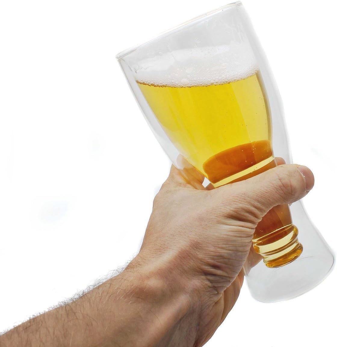 Detalle de Dimono 330 ml Double-Walled Beer Glass with Inverted Bottle Design