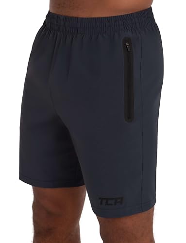 Detalle de TCA Elite Running Shorts Men: Breathable Gym Shorts with Zip Pockets