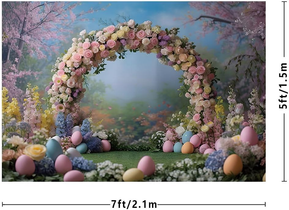 Thumbnail 2 de MEHOFOND 7x5ft Spring Easter Backdrop