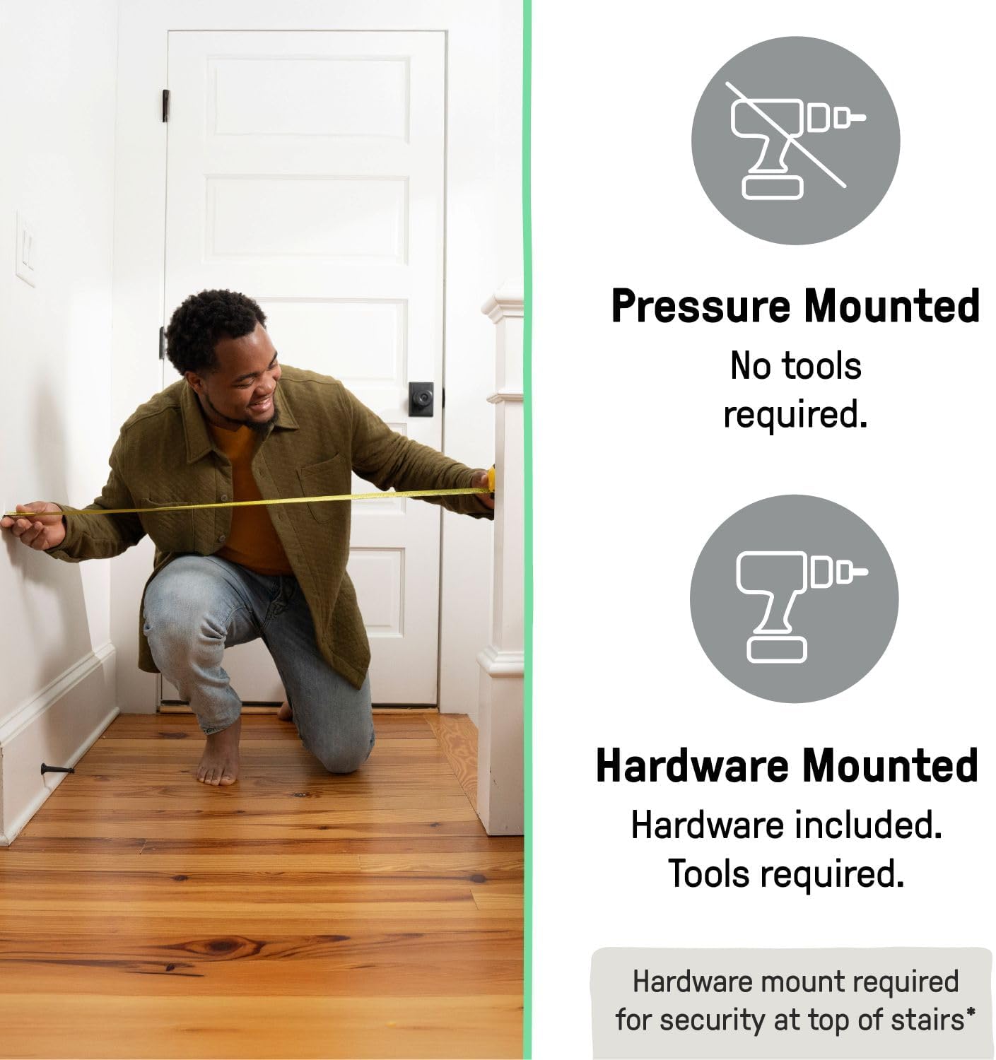 Thumbnail 3 de Ingenuity Hands-Free Baby Gate with Foot Pedal and One-Hand Open, 73–80cm Wide