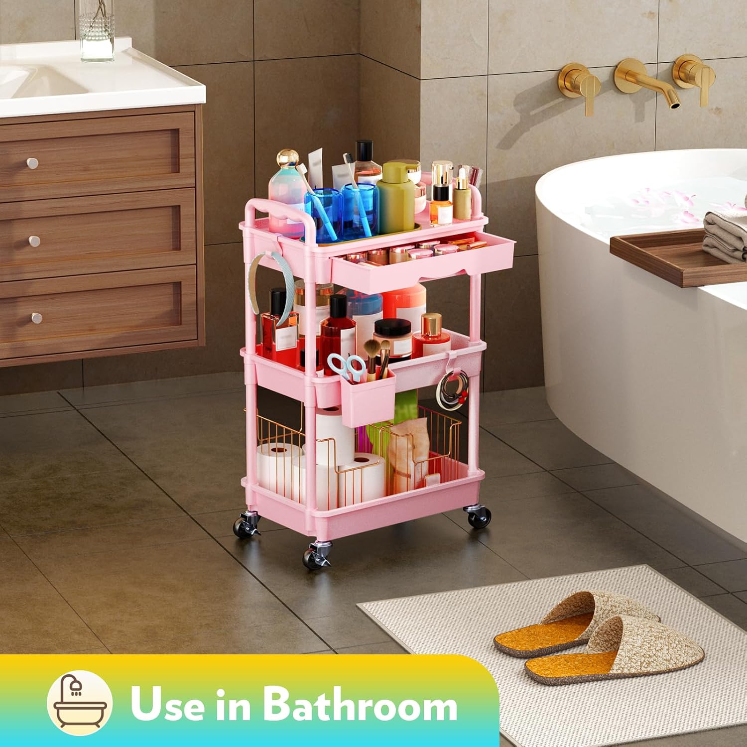 Thumbnail 6 de SUNALLY Makeup Cart Organizer 1 Drawer