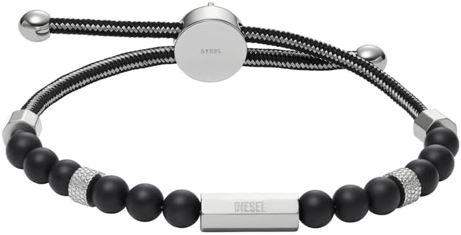 Thumbnail 4 de Diesel Homme – Bracelet en perles semi-précieuses avec fermoir à glissière