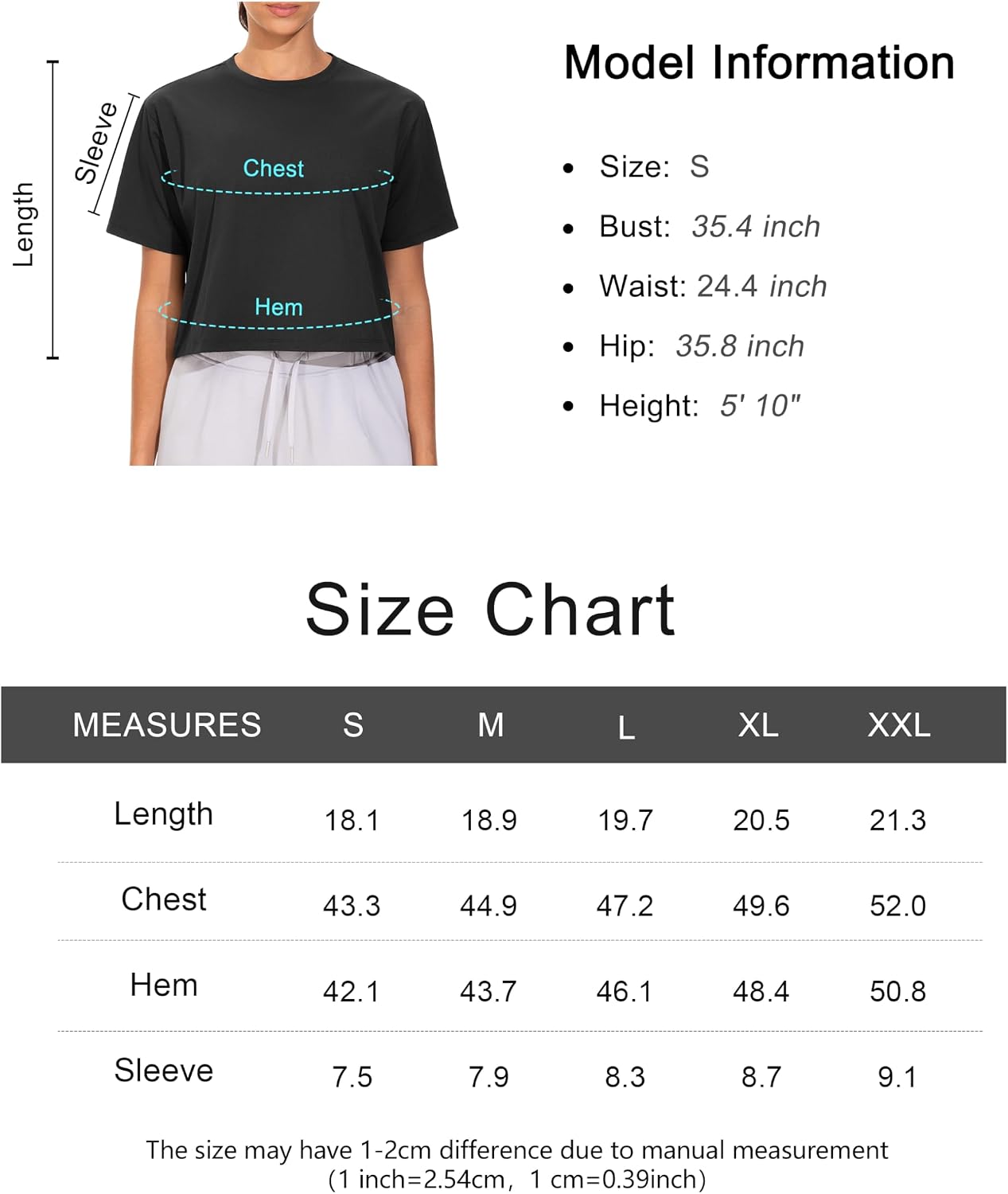 Thumbnail 6 de THE GYM PEOPLE Women's Loose-Fit Crop Top, Quick-Dry Polyester