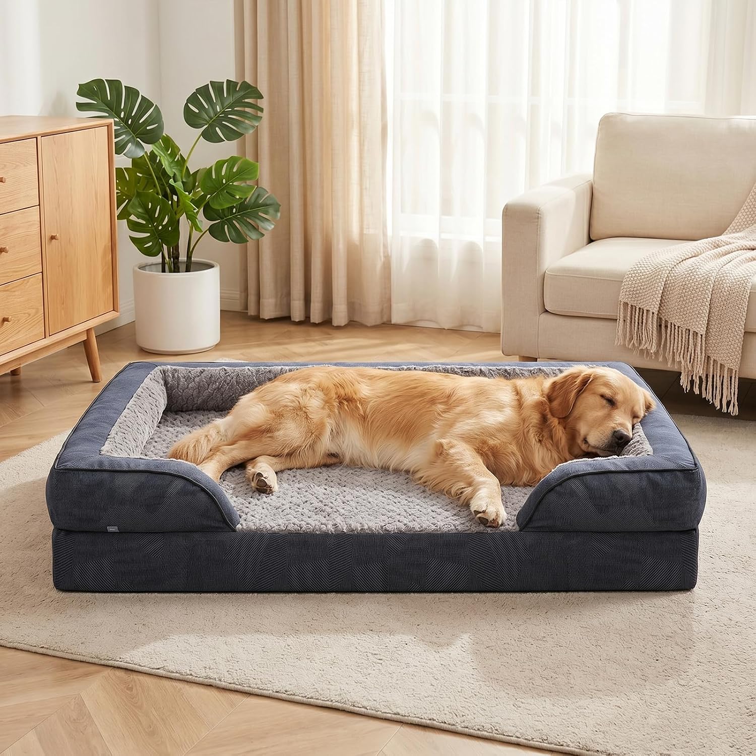 Detalle de JOEJOY Extra Large Orthopedic Dog Bed 90 lb