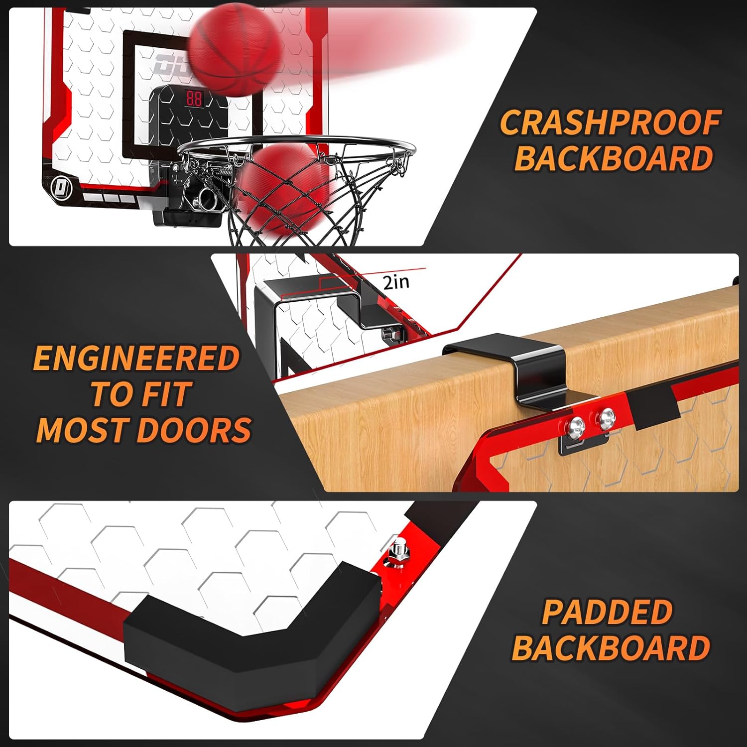 Thumbnail 3 de TEMI indoor basketball hoop with 4 balls
