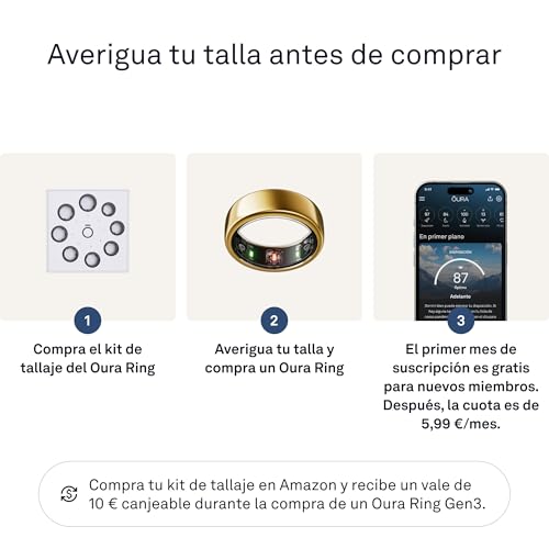 Thumbnail 2 de Oura Ring Gen3 Horizon Talla 6 Gold: anillo inteligente para monitorizar sueño, frecuencia cardiaca y estrés