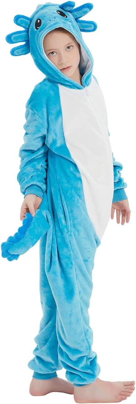 Detalle 1 de ABENCA Kids Animal Onesie Pajamas, Plush Fleece with Hood and Pockets