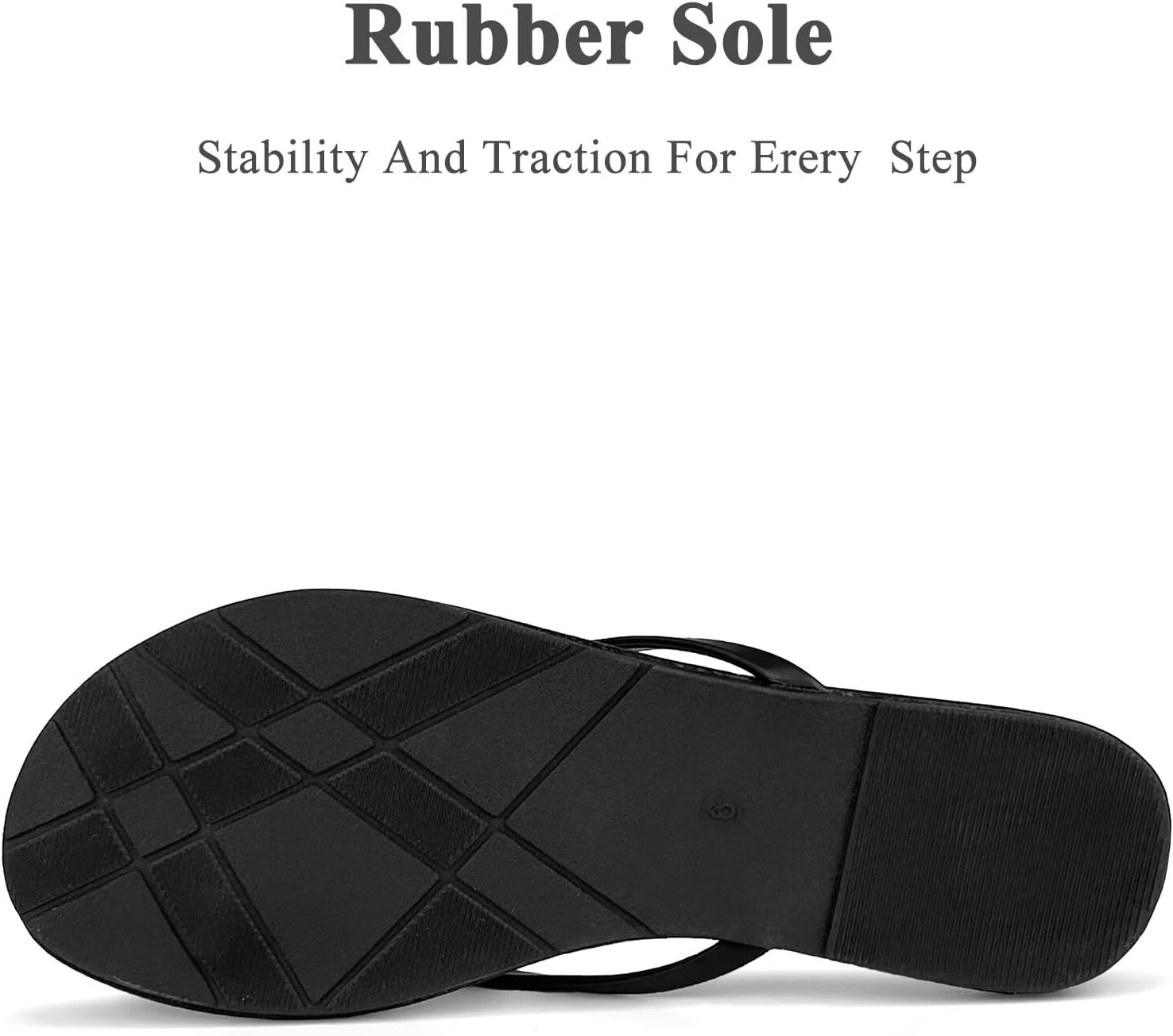 Detalle 1 de Women's Flat Leather Flip-Flops, Dressy Thong Sandals for Summer