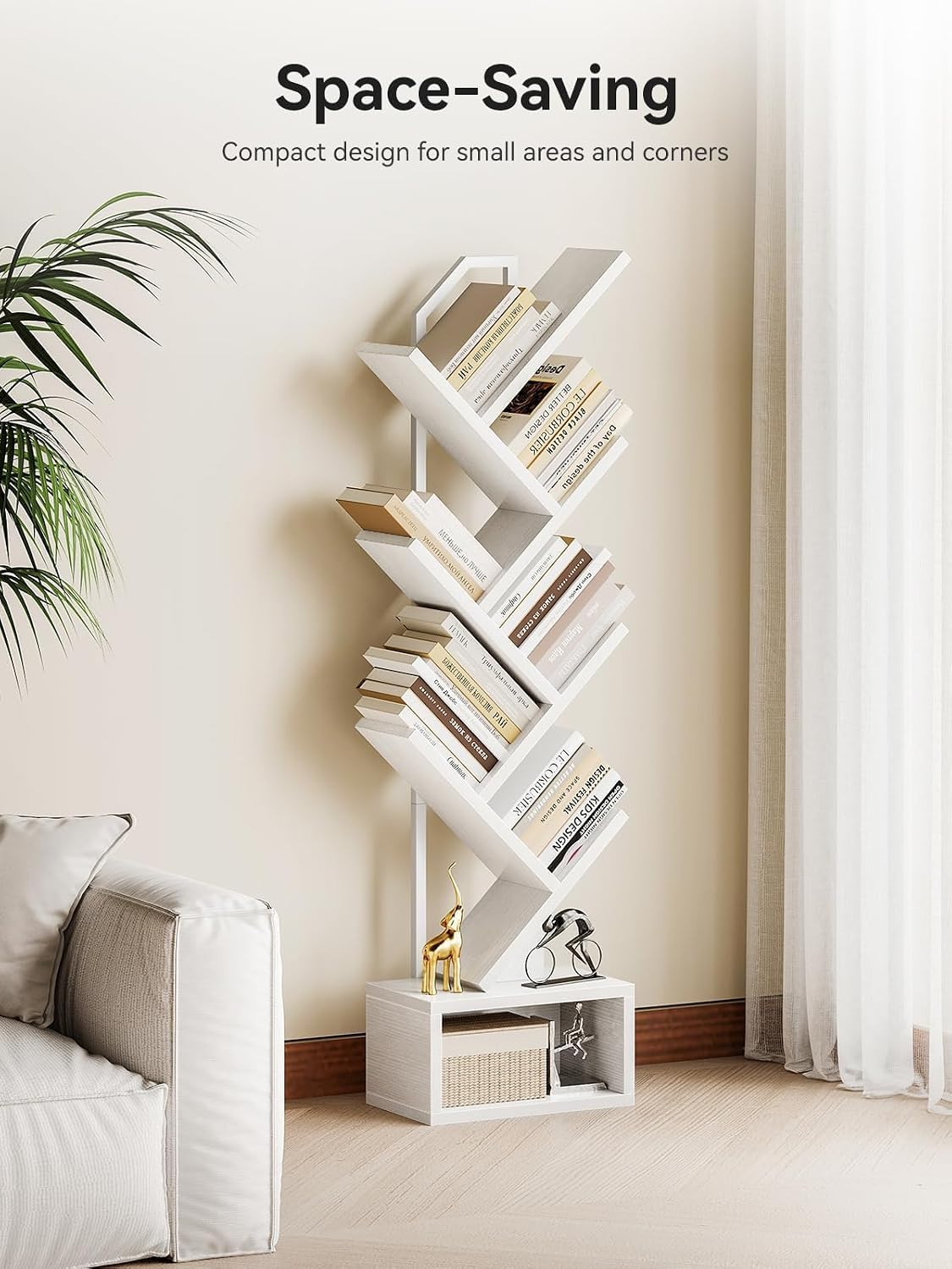Detalle de Coleshome Tree bookshelf 6-tier bookcase