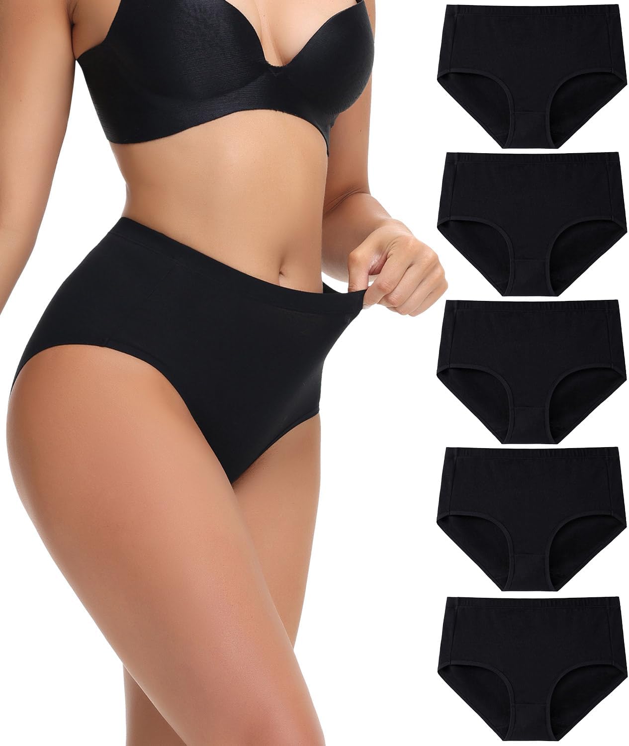 Detalle de wirarpa Culotte Femme Coton Taille Haute