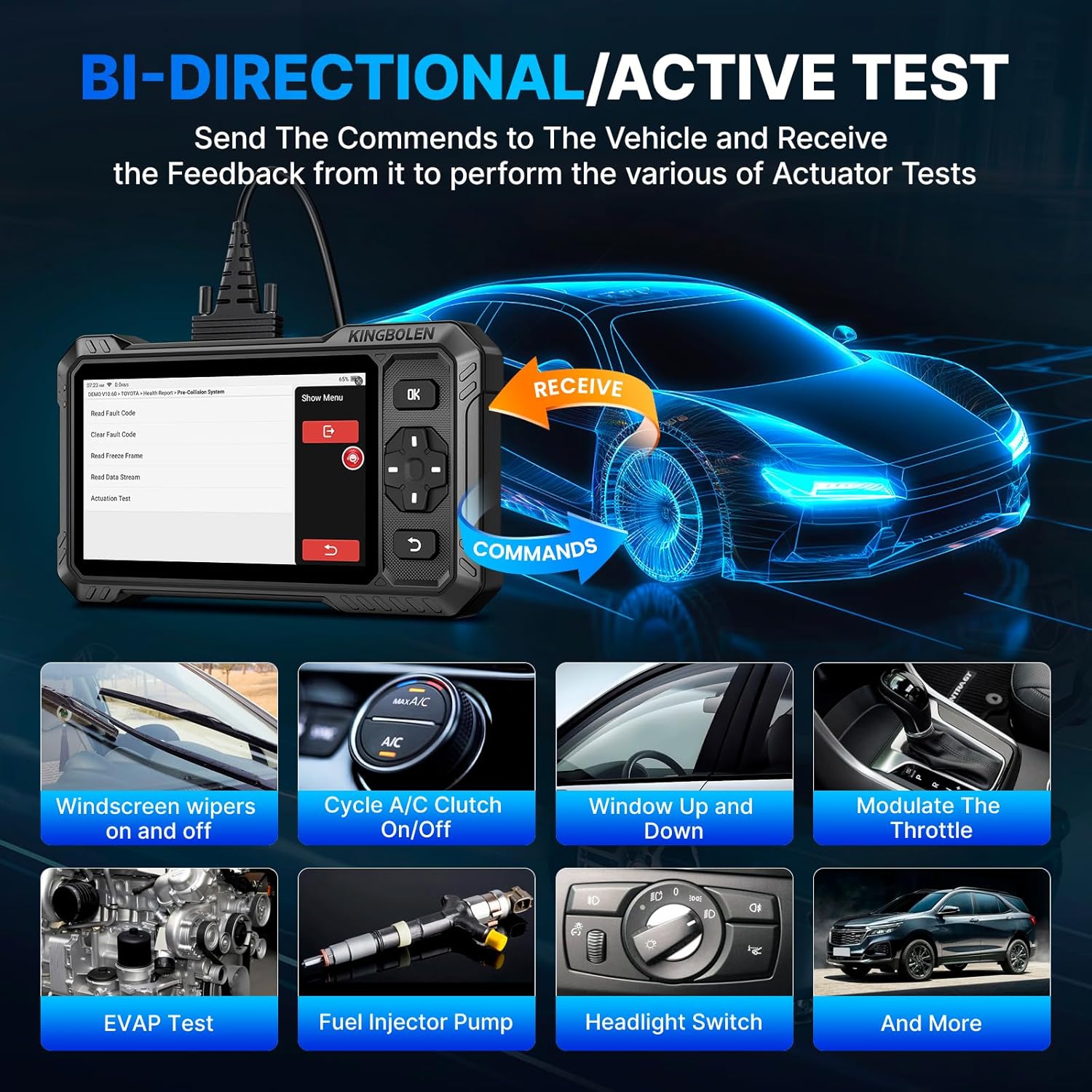 Detalle de KINGBOLEN S6 Elite OBD2 scanner with 15 resets