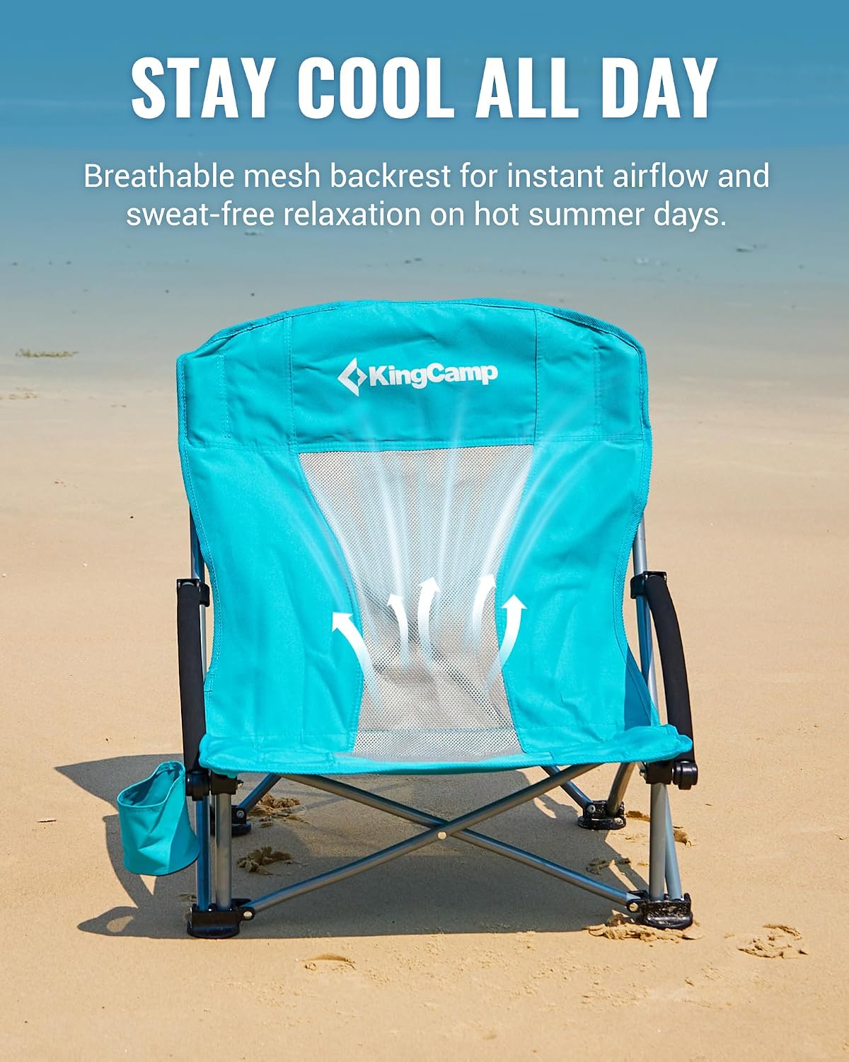 Thumbnail 5 de KingCamp Low Beach Chairs 300lb Folding Chair