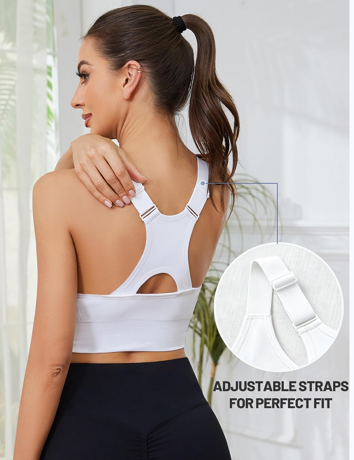 Detalle 2 de Litherday Sport BH Damen Push-Up – nahtloser Sport-BH ohne Bügel, mit herausnehmbaren Pads