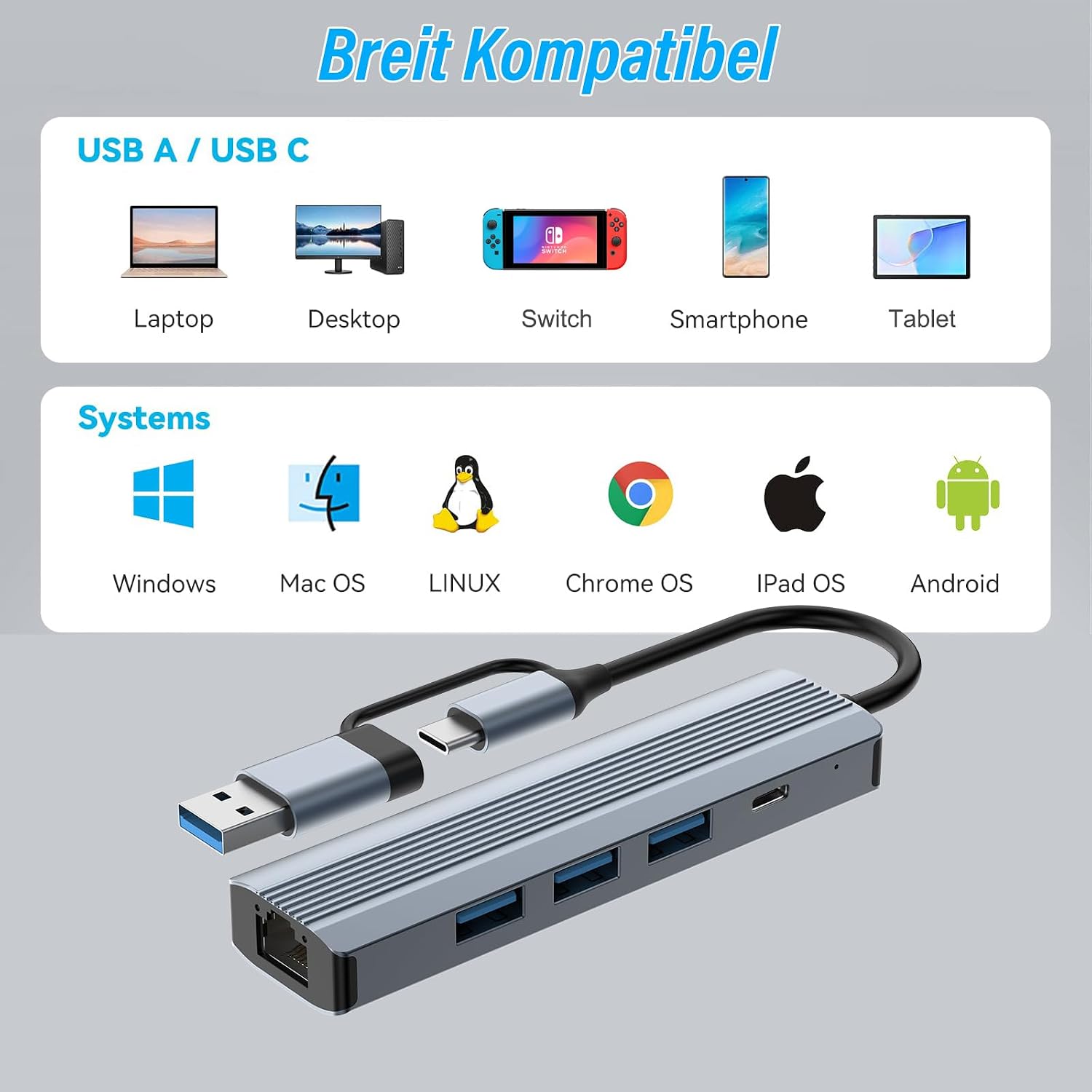 Thumbnail 6 de USB-LAN Adapter mit Gigabit Ethernet 1.000 Mbit/s