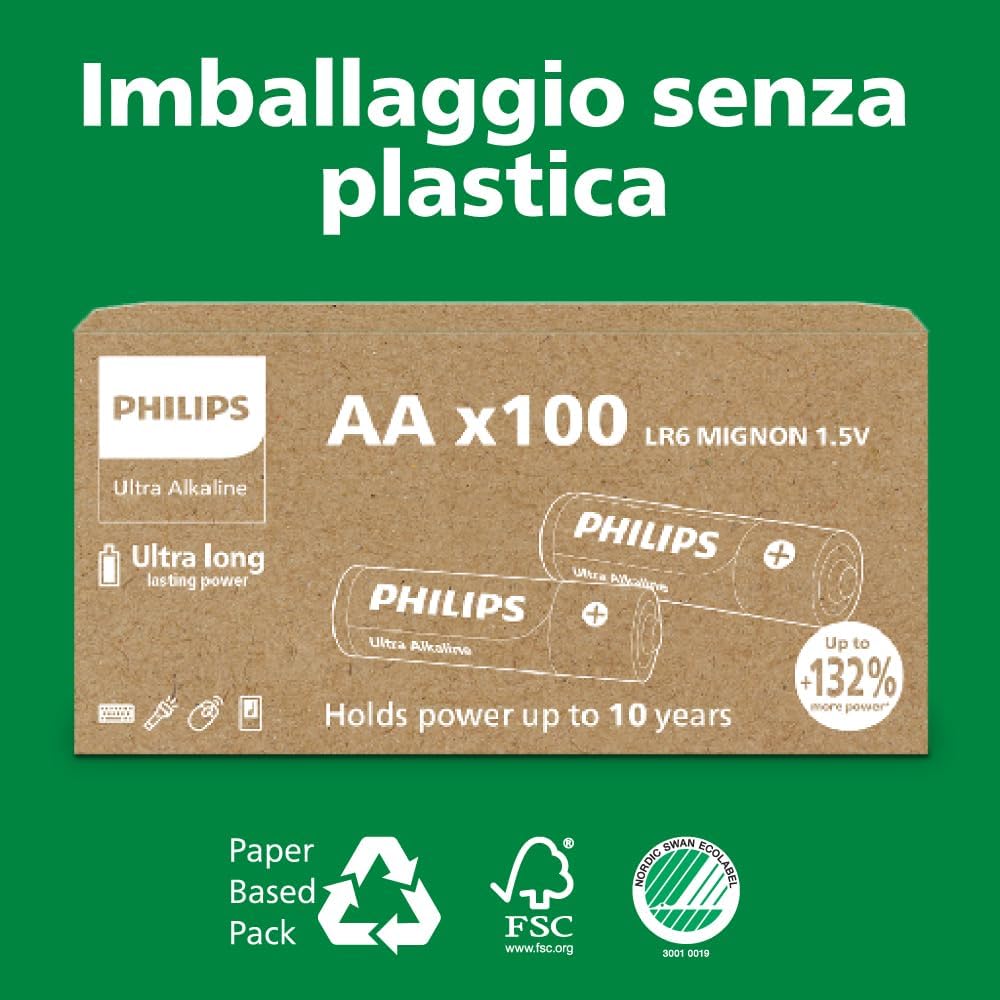 Thumbnail 6 de Philips Ultra AAA Alkaline Batterie – Confezione da 40, affidabili per telecomandi, mouse e piccoli gadget