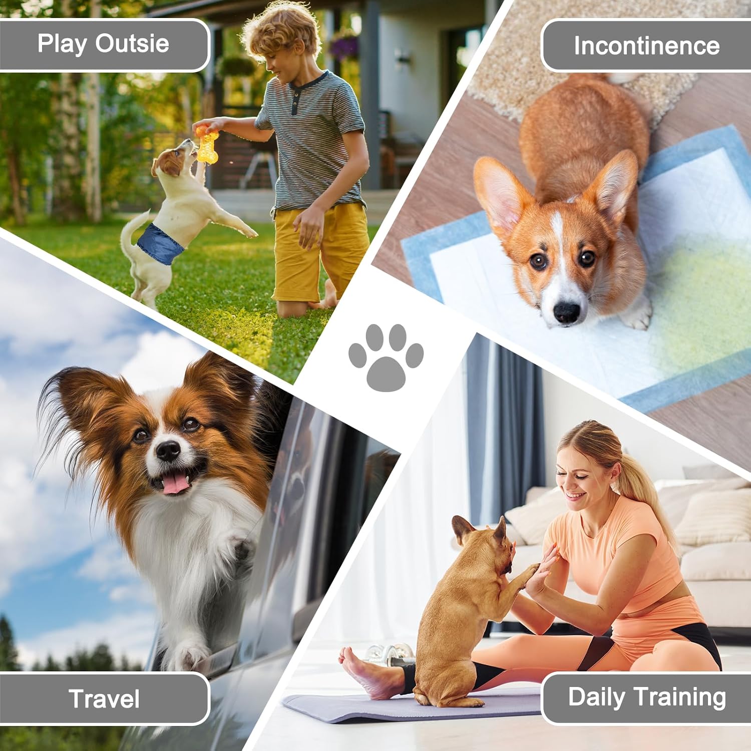 Thumbnail 1 de MICOOYO Reusable Male Dog Belly Bands (Pack of 3) – XL