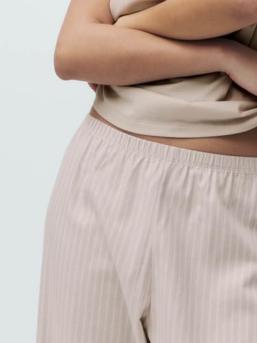 Detalle de Marks & Spencer Pigiama in Puro Cotone da Donna Crema – Comfort classico e praticità