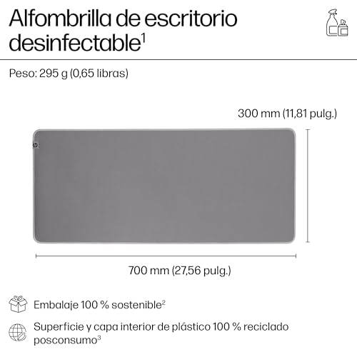 Detalle de HP 200 alfombrilla de mesa desinfectable gris