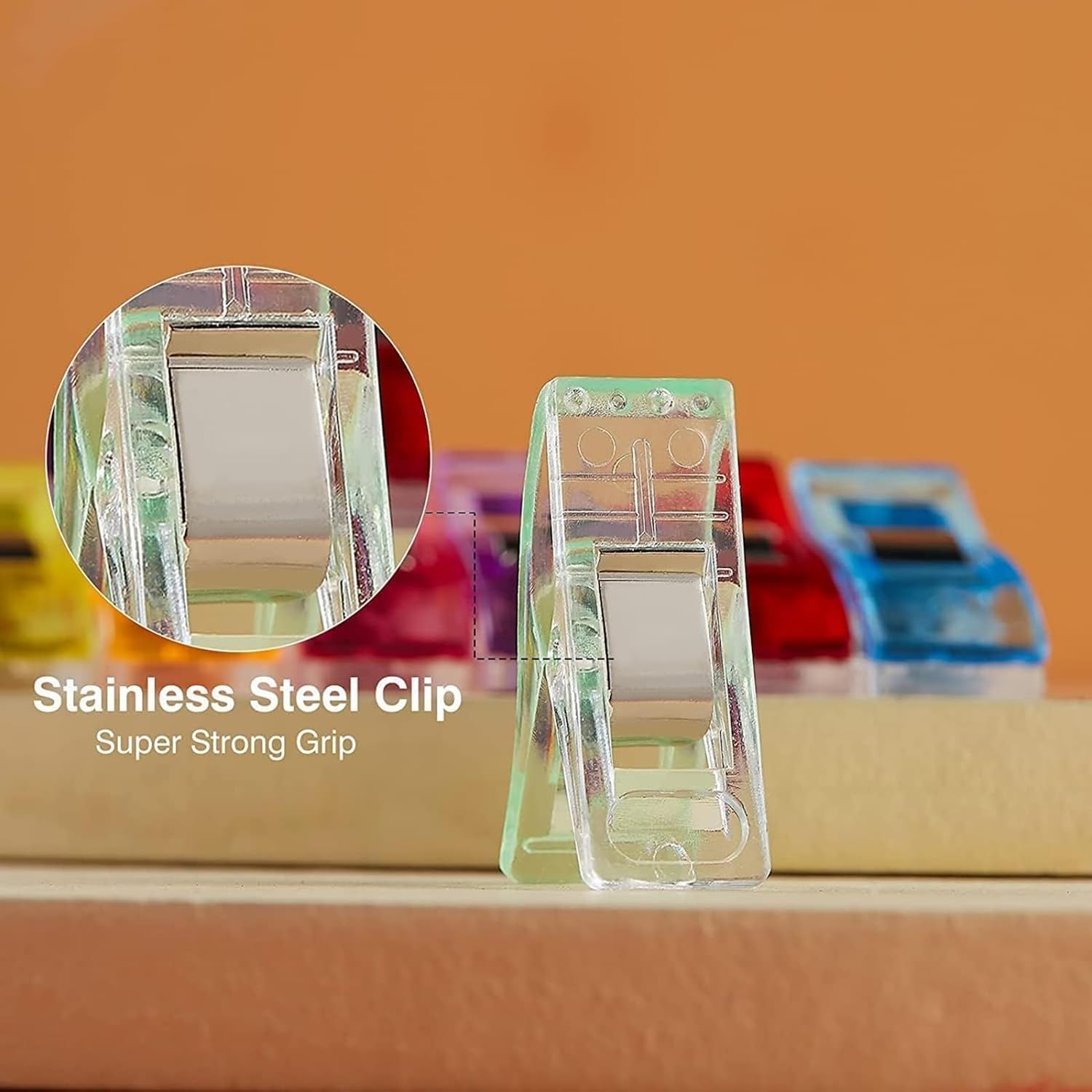 Detalle de OONOYWOO 100pcs Sewing Clips (Wonder Clips) for Quilting & Fabric Craft