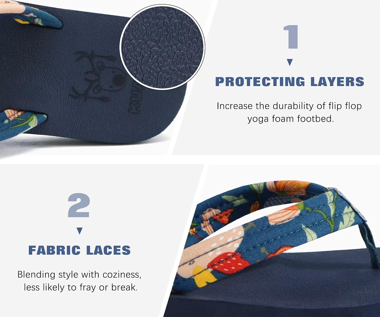 Thumbnail 6 de KuaiLu Women's Arch Support Flip Flops: Cushioned Comfort for All-Day Wear