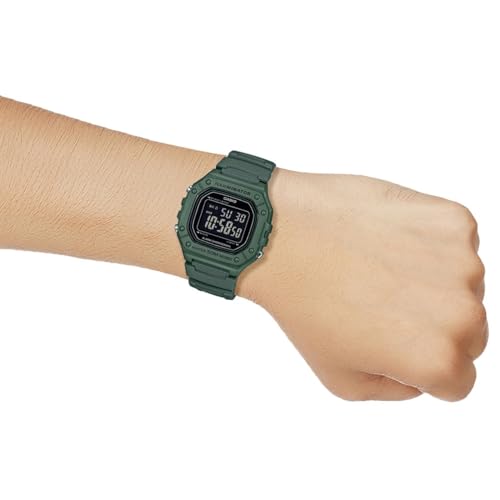 Detalle 2 de Casio W-218H-3BVEF: reloj digital deportivo resistente al agua con cronómetro y calendario