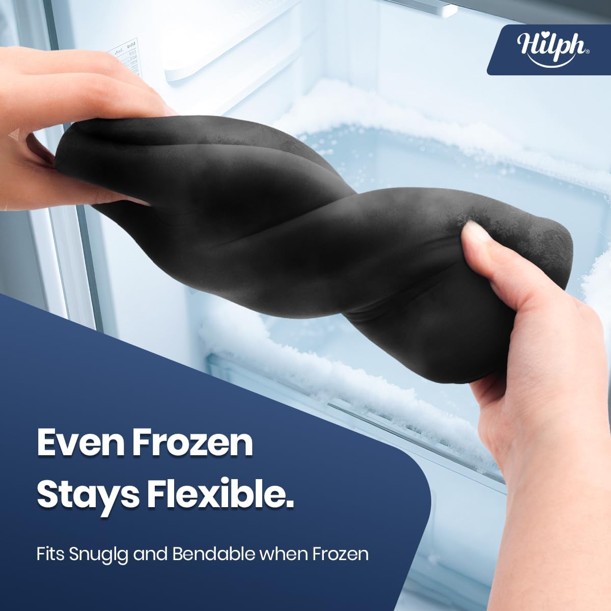 Detalle de Hilph Elbow Ice Pack Compression Sleeve – reusable cold and hot gel wrap (Size M)