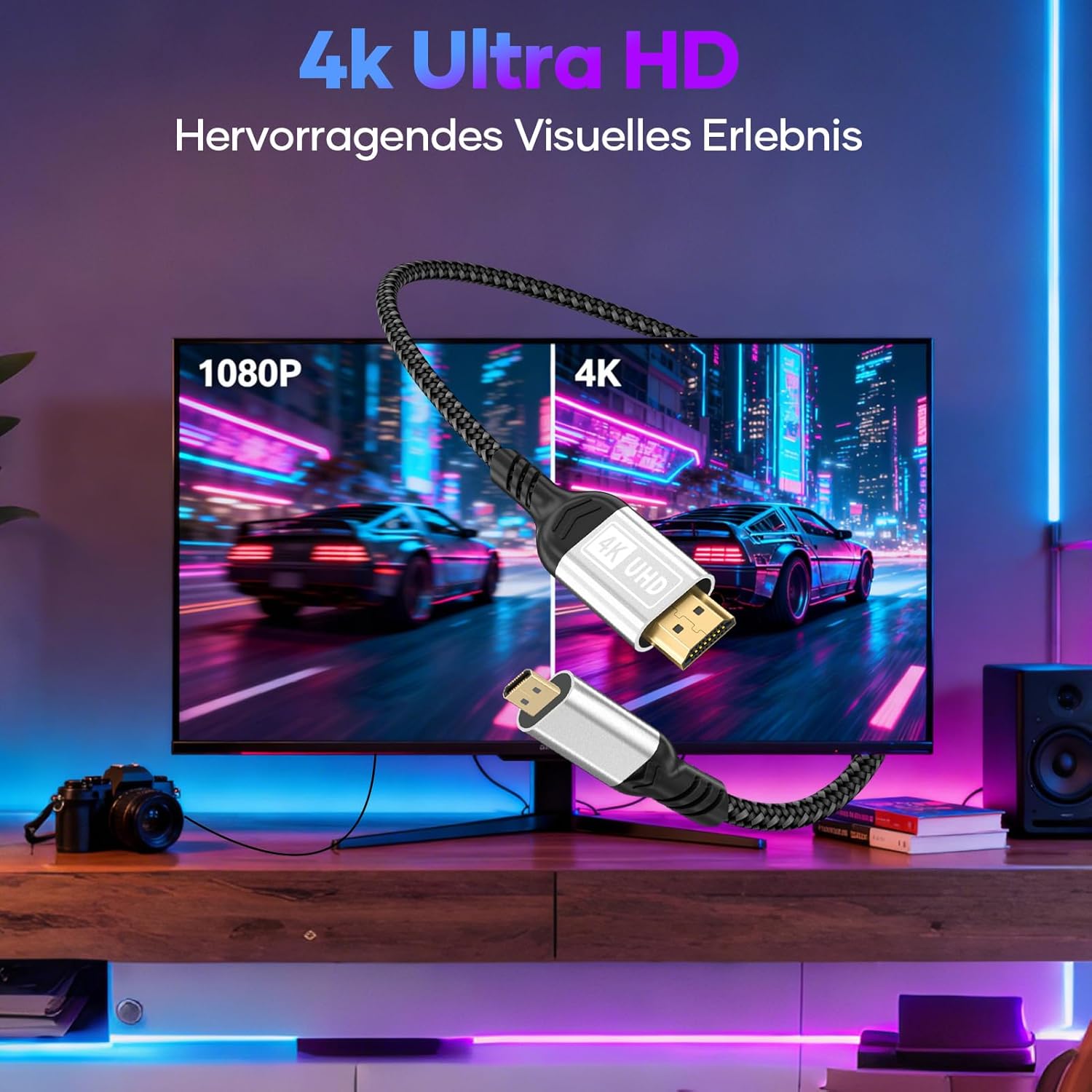 Thumbnail 5 de Micro HDMI zu HDMI 3 m Kabel