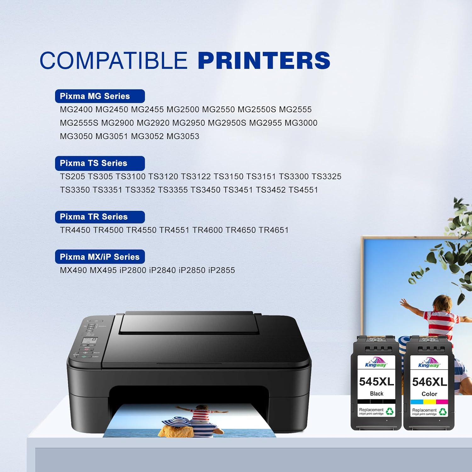 Thumbnail 2 de KINGWAY 545XL 546XL replacement ink cartridges for Canon printers 🖨
