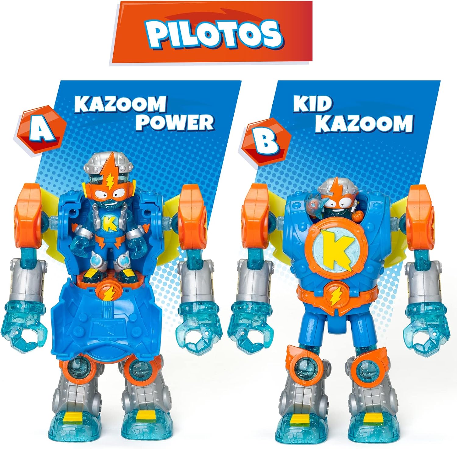 Detalle 2 de SUPERTHINGS Superbot Kazoom Power 🤖 Robot de Combate con Accesorios