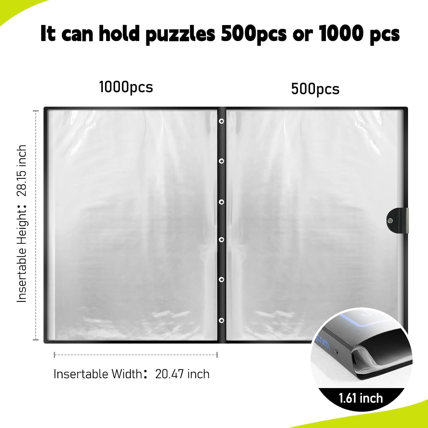 Detalle de ALL4JIG Large Puzzle Binder for 500–1000 Piece Puzzles (Holds 20 Puzzles)