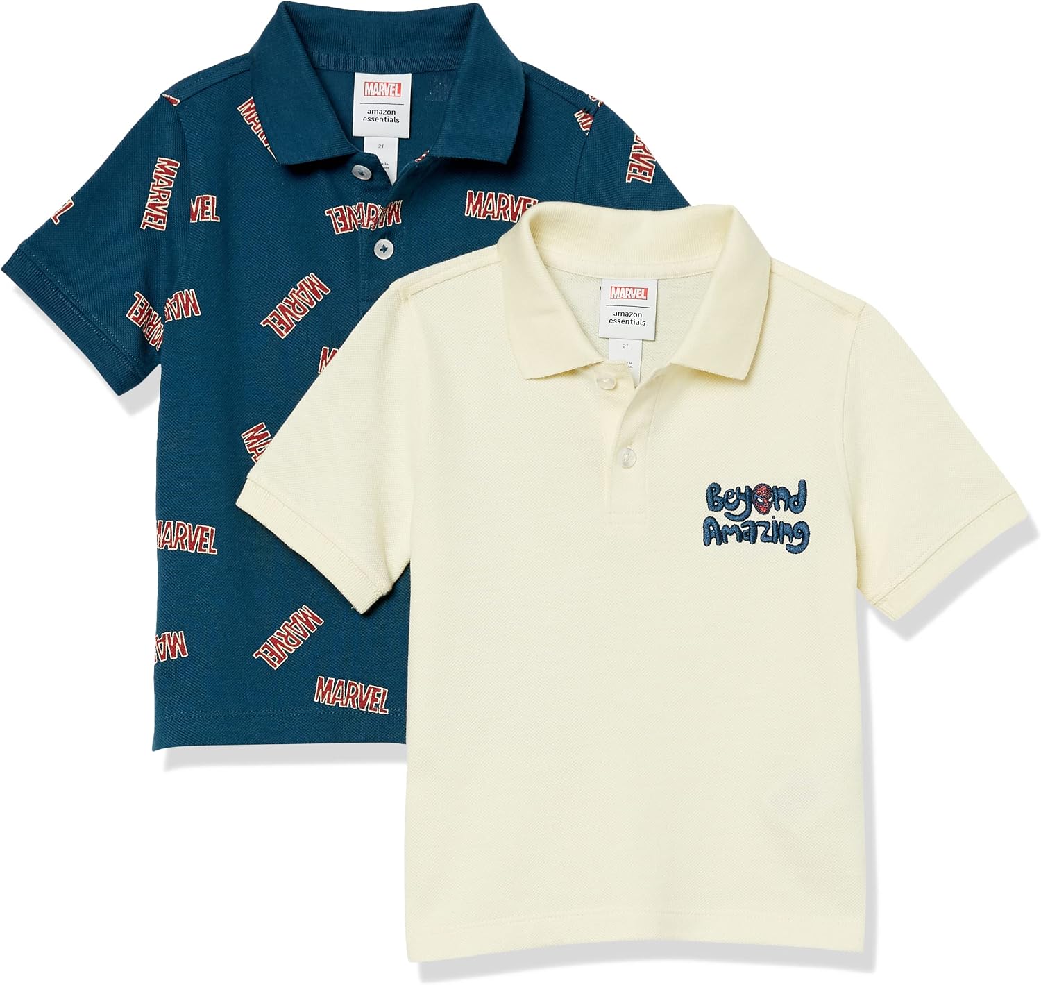 Detalle 2 de Amazon Essentials Boys' Short-Sleeve Polo Pack of 2