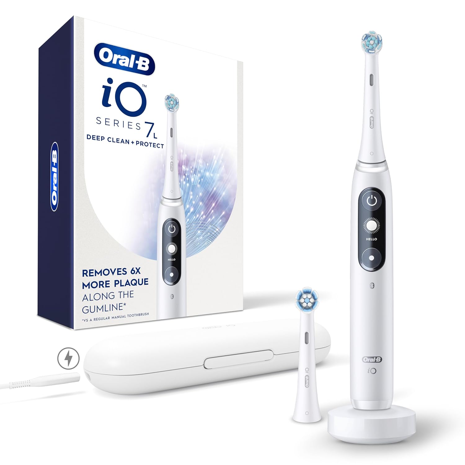 Detalle de Oral-B iO Deep Clean + Protect Electric Toothbrush with 2 Heads ⚙