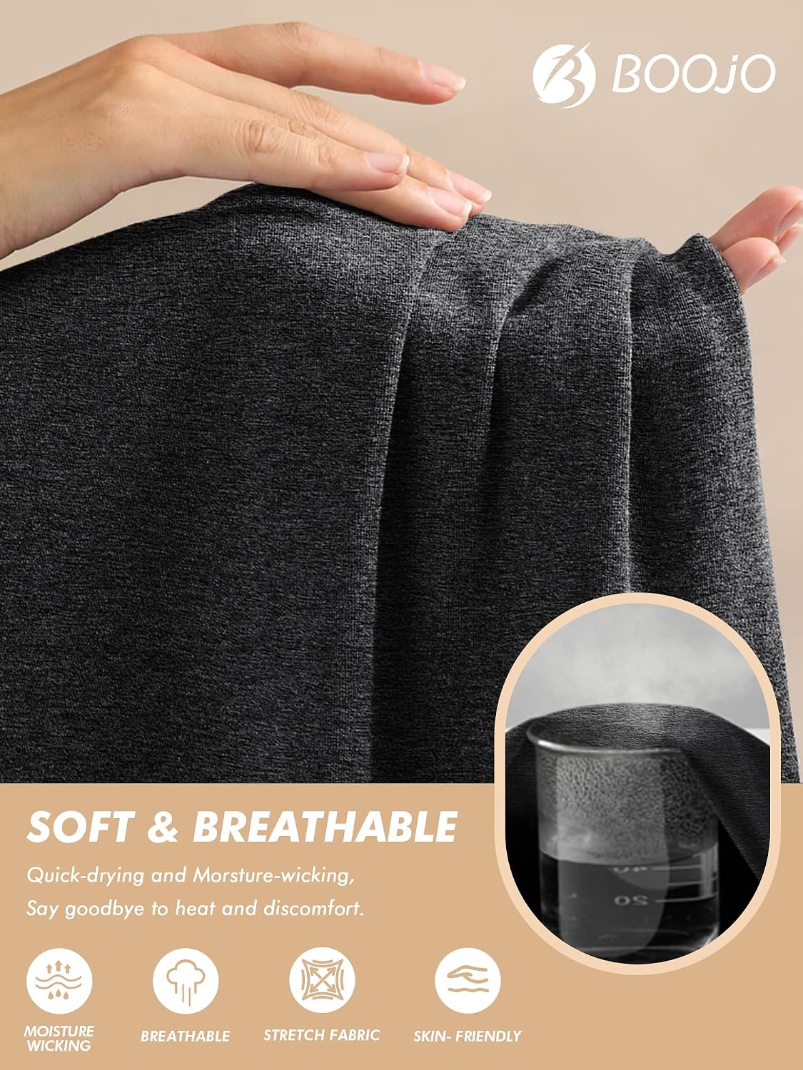 Thumbnail 3 de BOOJO 3-Pack Men’s Big and Tall Short-Sleeve Quick Dry Moisture-Wicking T-Shirts (3XL–5XL)
