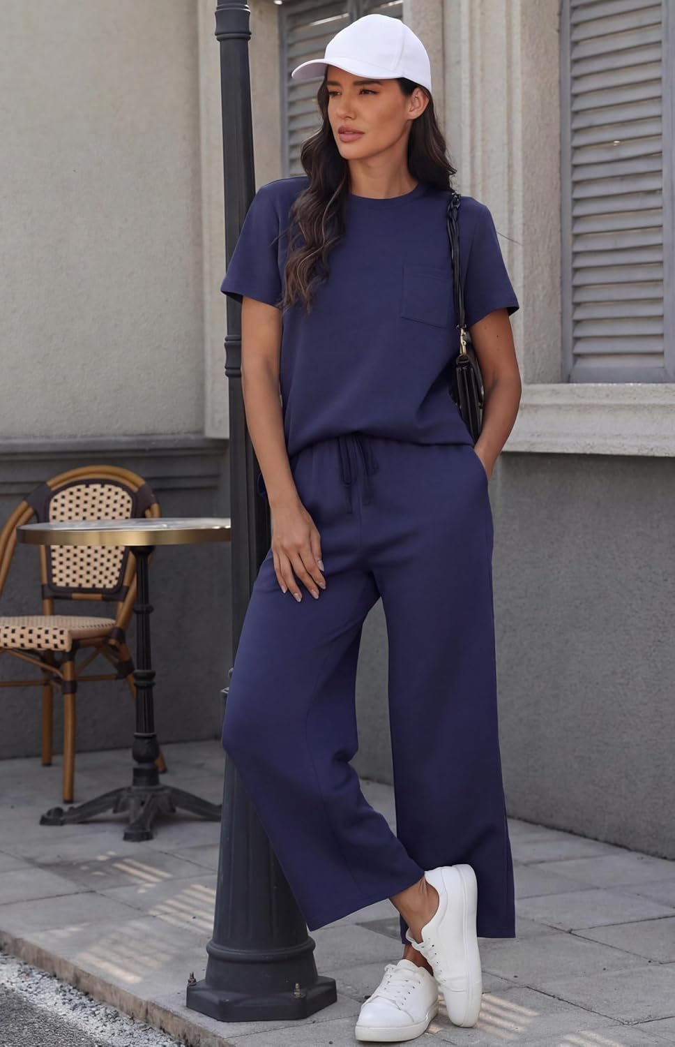 Detalle 2 de GRECERELLE Airport Two Piece Travel Outfits Set for Women – Lightweight, Wrinkle-Resistant Travelwear