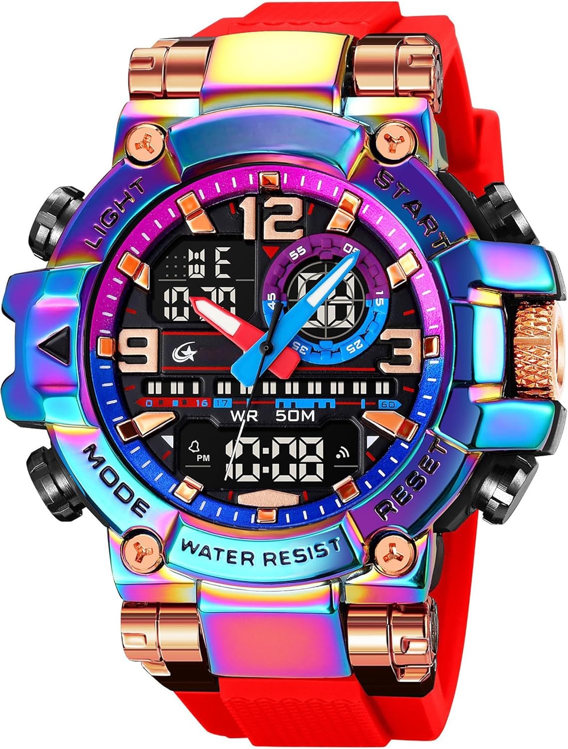 Detalle de findtime Armbanduhr Herren Groß Sportlich Digitaluhr – wasserdicht, robust und vielseitig