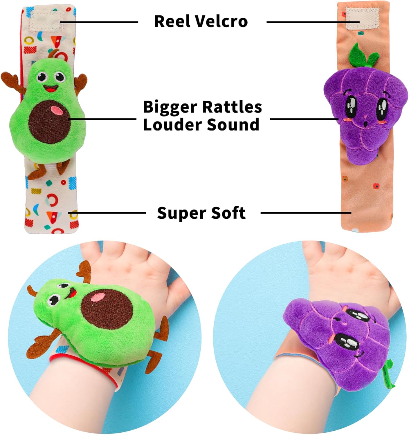 Thumbnail 3 de Foot Finders & Wrist Rattles for Infants – Fruit STYL-B