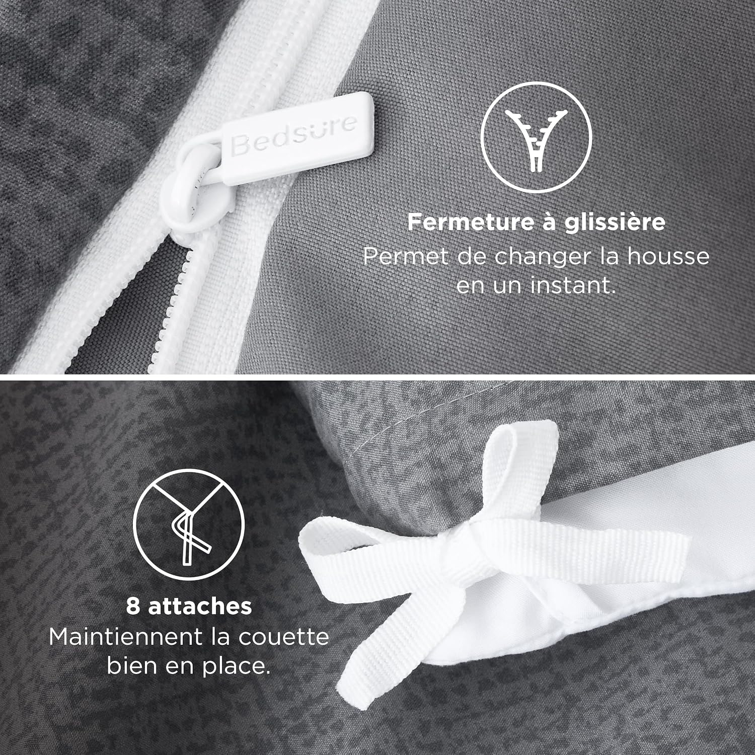 Thumbnail 3 de Bedsure housse de couette 140x200 en polyester