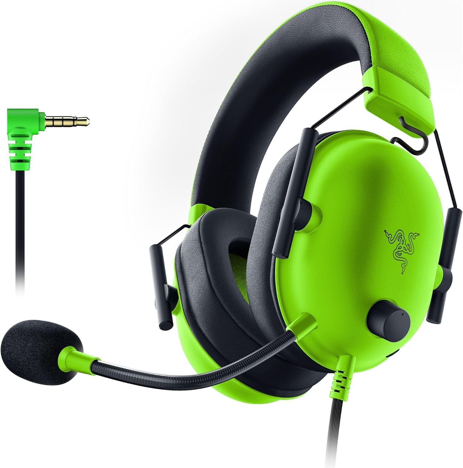 Detalle de Razer BlackShark V2 X Green RZ04-03240600-R3M1 ゲーミングヘッドセット 3.5mm接続・240g