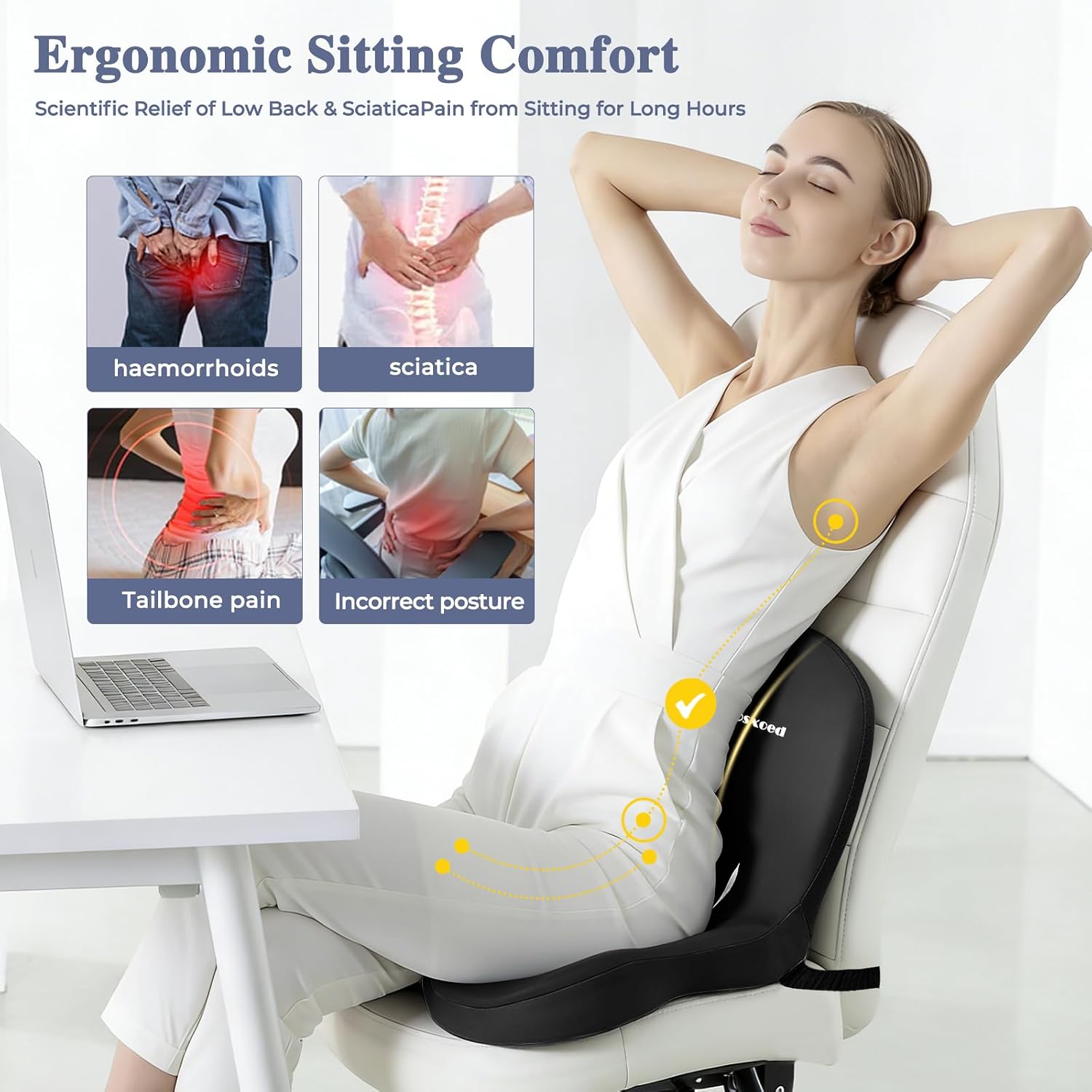 Detalle 2 de Car Seat Cushion, 16.8 x 18.3 Inches